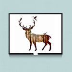 Abstract Elk Wallart by Blue Ocean